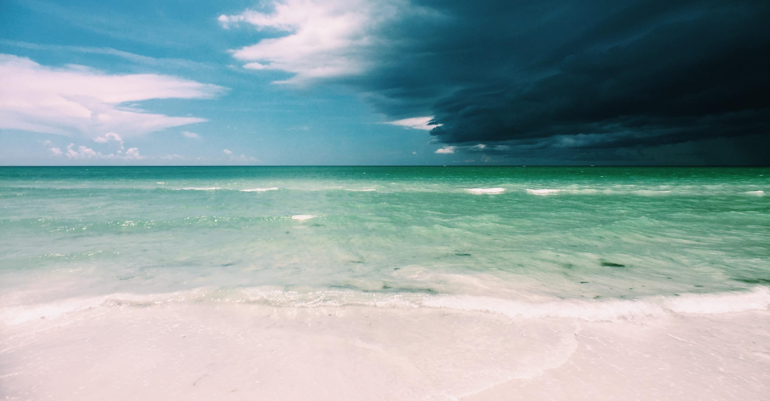 Clouds over the beach